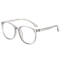 Lunettes d'ordinateur transparentes à grande monture pour femmes, rondes, Anti-lumière bleue, optique, lentille plate, Protection des yeux, lunettes unies 5