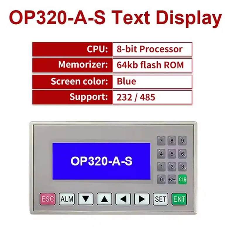 Display Testo PLC OP320-A 3,7 Pollici - Interfaccia HMI Con RS485/RS232 Per Controllo Industriale