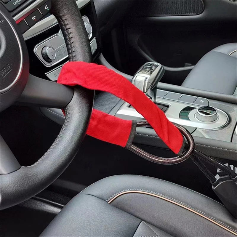 Car Steering Wheel Lock Universal Seat Belt Anti-Theft Lock With 3 Keys Anti-theft Device For Most Cars SUV Car Accessories