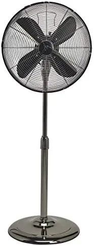 Pedestal Standing Fan, 3 Speed Oscillating Fan with Adjustable Height, Brushed Copper Antique Fan, 16 inches