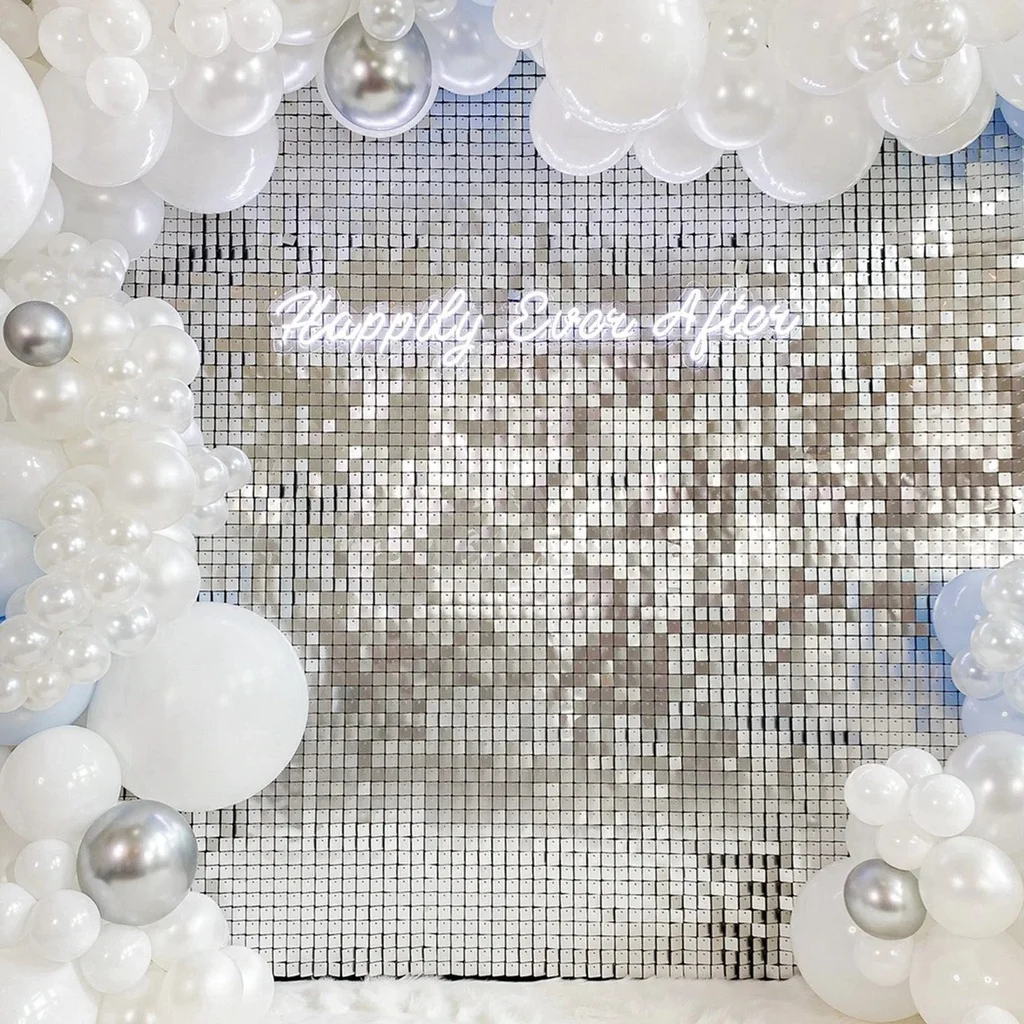 Birthday Backdrop Party Backdrop Curtain Party Decoration Party Supplies 2m Party Background Curtain Sequin Backdrop Birthday Wedding Decor Baby Shower Sequin Wall Glitter Backdrop Foil Curtain Garland