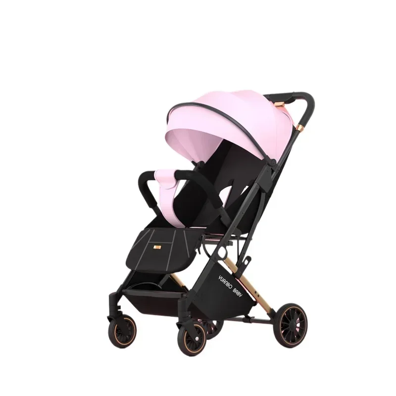 Ultra-lightweight Stroller Folding Baby Four-wheeled Stroller Can Be Closed with One Click Baby