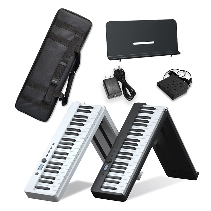 Portable 88 Key Folding Electronic Organ Beginner Keyboard Musical Instrument Synthesizer English Version Electronic Piano