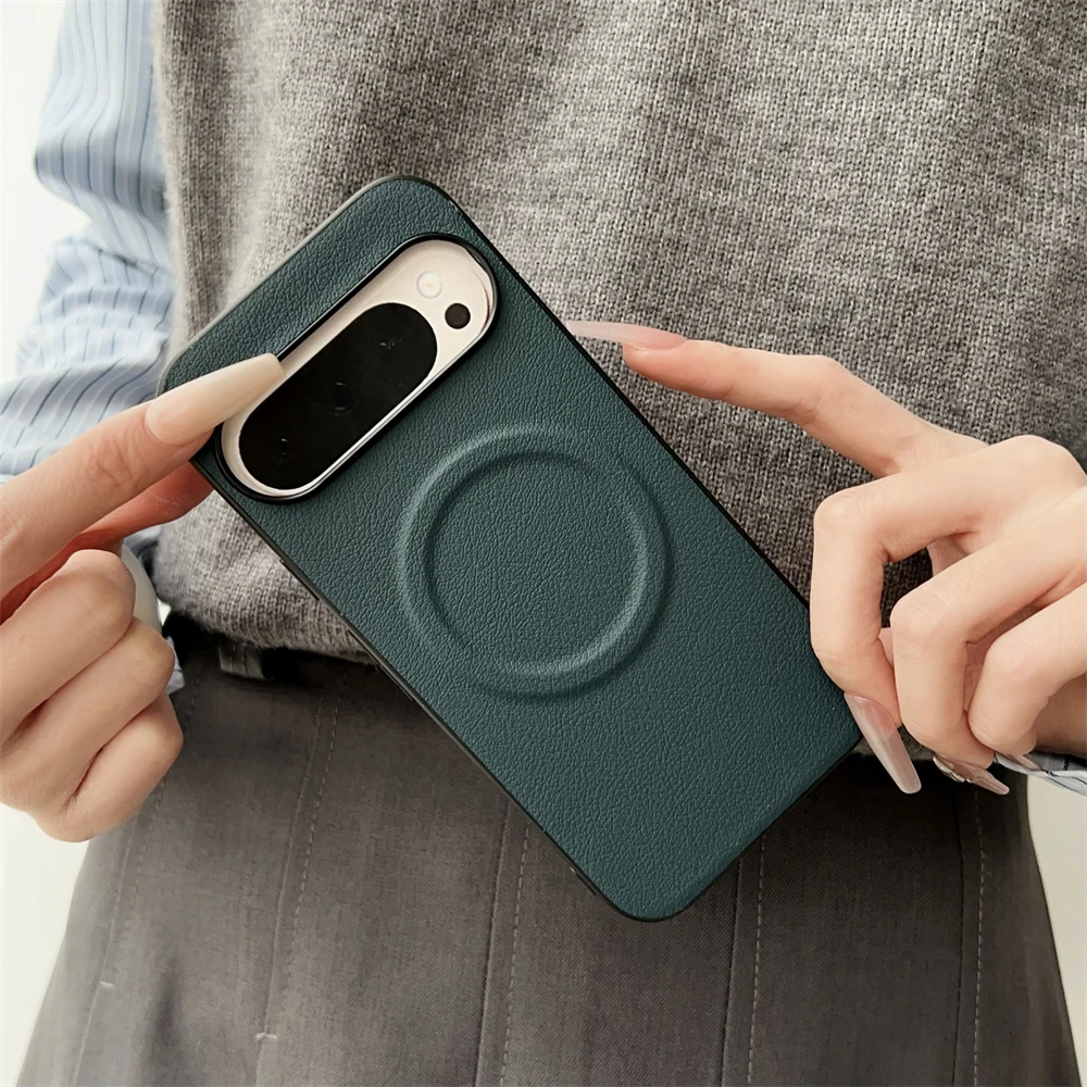 Vegan Leather Ultra Thin Magnetic Shockproof Phone Case
