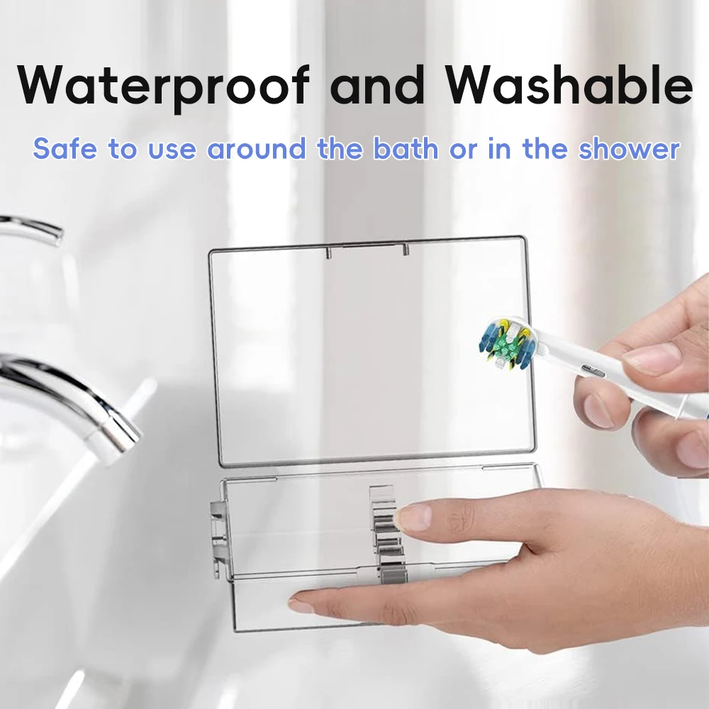 Toothbrush Head Travel Case, Dustproof Protector Box Compatible with Oral B and Philips Electric Toothbrushes Replacement Head