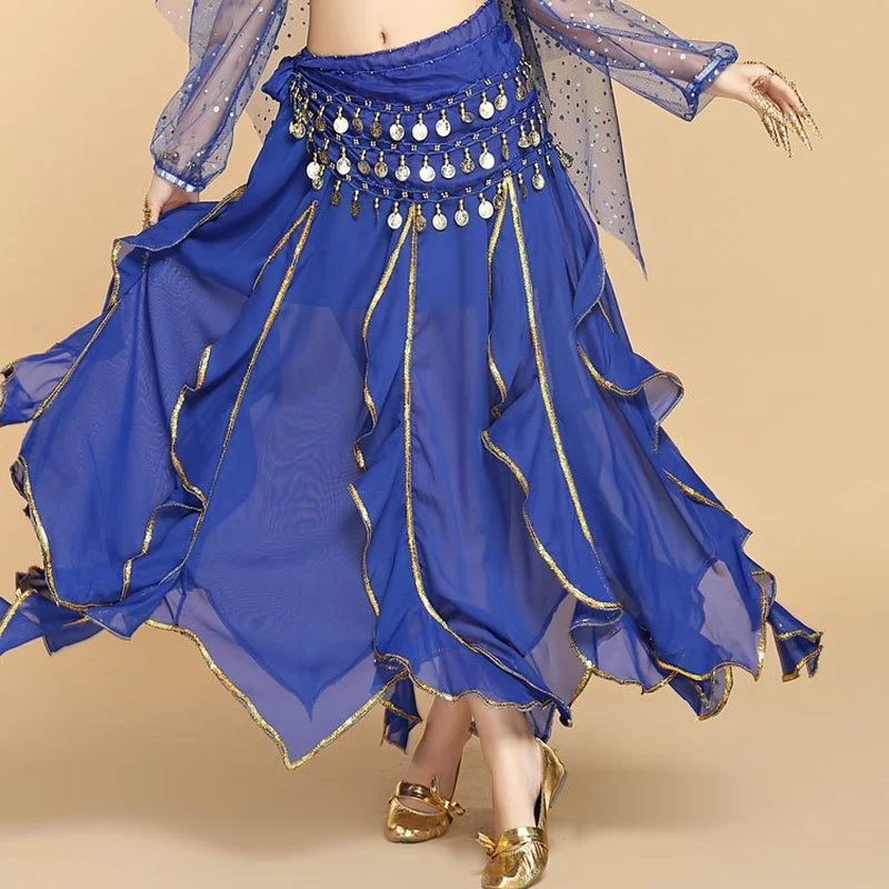 

Belly Dance Costume Skirt Indian Dance Bottoms Big Swing Lotus Leaf Skirt Belly Dance Stage Performance Women Skirt