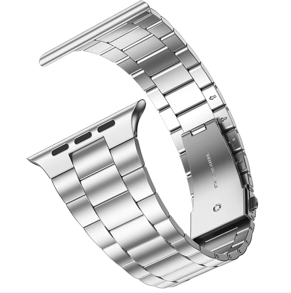 Funda blanda con correa de metal para Apple watch, banda de cadena desmontable de 49mm, 9, 8, 7, 45mm, 41mm para iwatch 6, 5, 4, 3, SE, 44mm, 40mm, 2 piezas