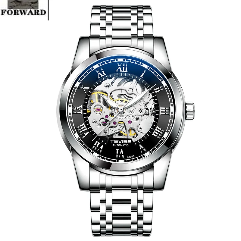 FORWARD 30 meters waterproof luminous business Leisure automatic mechanical men's watch  Tourbillon Tungsten Steel Men's watches 15 meters 316 stainless steel float high temperature anticorrosive mercury switch water liquid level float automatic controller
