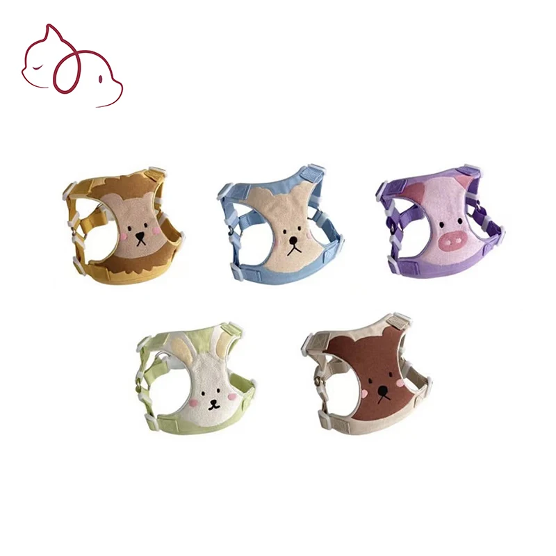 

Puppy Dog Harness For Small Big Dog Adjustable Vest Reflective Harness With Dog Cat Leash Outdoor Walking Pet Supplies