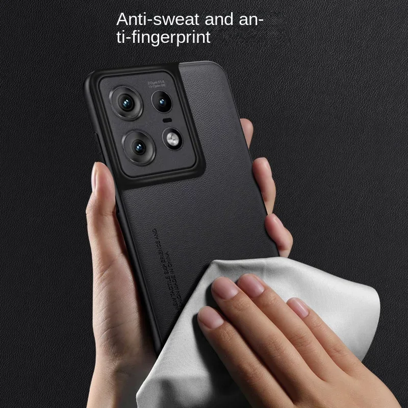 Leather Case with Magnetic Car Holder - Luxury Metal Design
