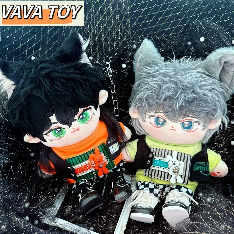 

20cm Plush Doll Clothes Cool Boys Match Outfit Suit SKZ Kpop Idol Anime Game Cosplay Toys Accessories Free Shipping Items