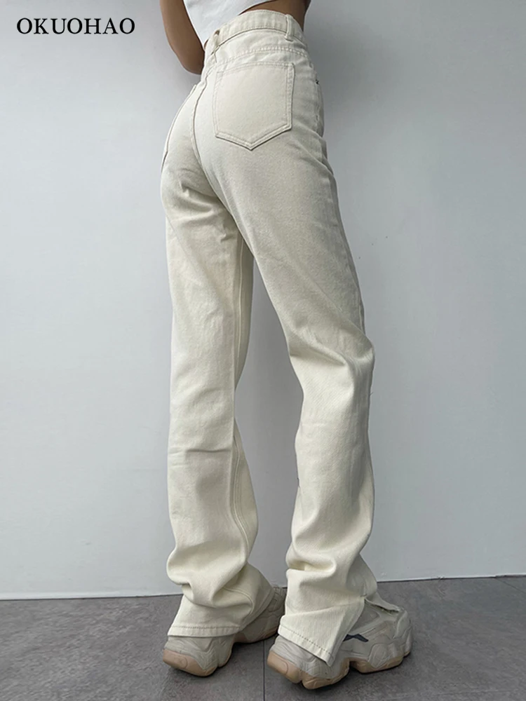 2021 Flared Jeans Women High Waist Mom 
