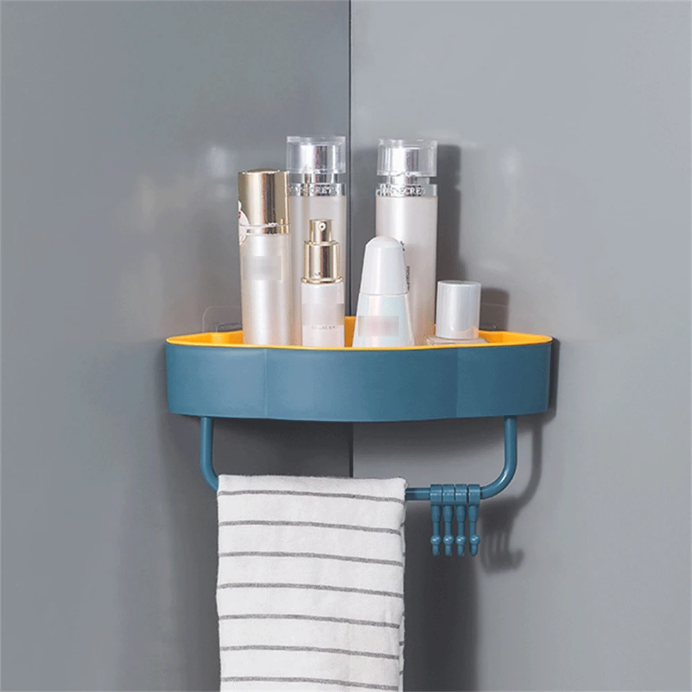 

Plastics Bathroom Racks Shelf Shower Shampoo Storage Holder with Suction Cup No Drilling Wall Mount Kitchen Bathroom Accessories