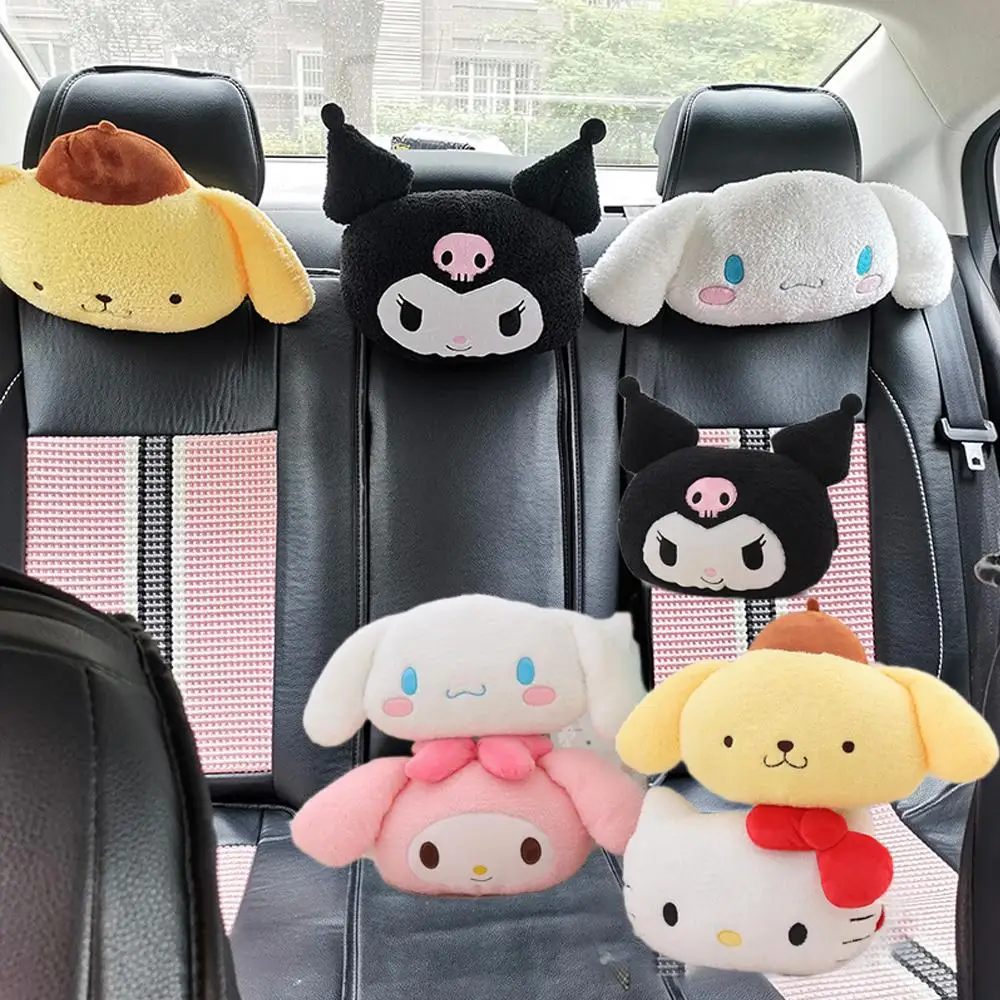 

Anime Kawaii Kuromi Cinnamoroll Kt Cat Cute Cartoon Melody Devil Car Interior Pillow Seat Neck Pillow Car Accessories Gift