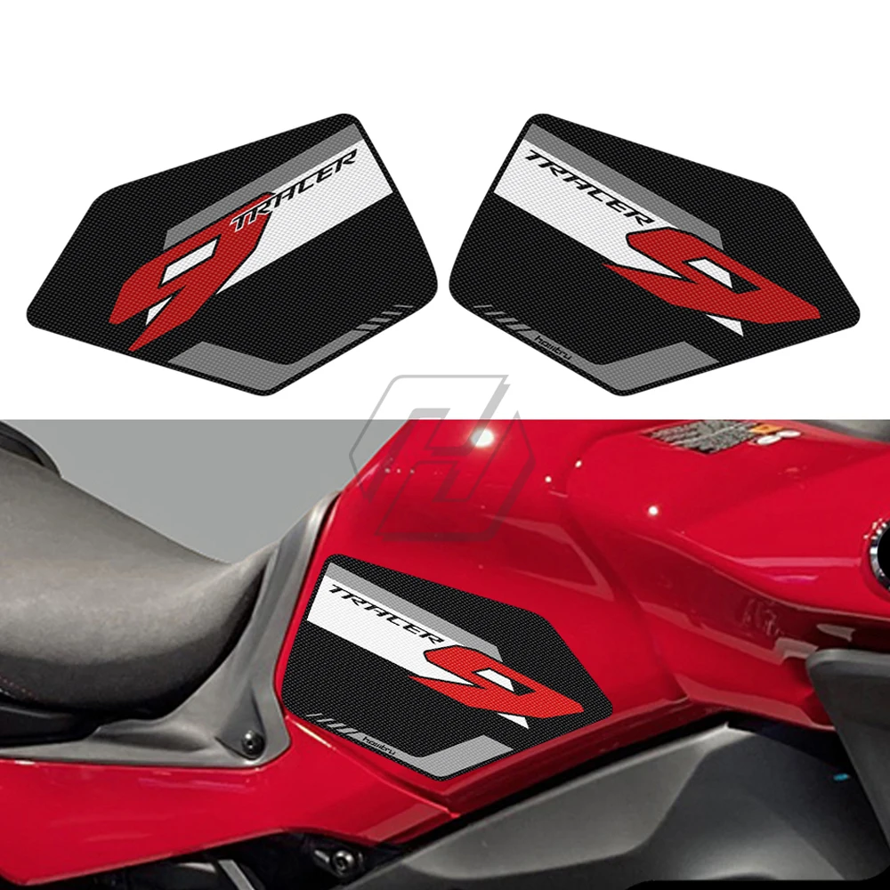 For Yamaha TRACER 9 2021-2022 Motorcycle Anti slip Tank Pad 3M Side Gas Knee Grip Traction Pads Protector Sticker