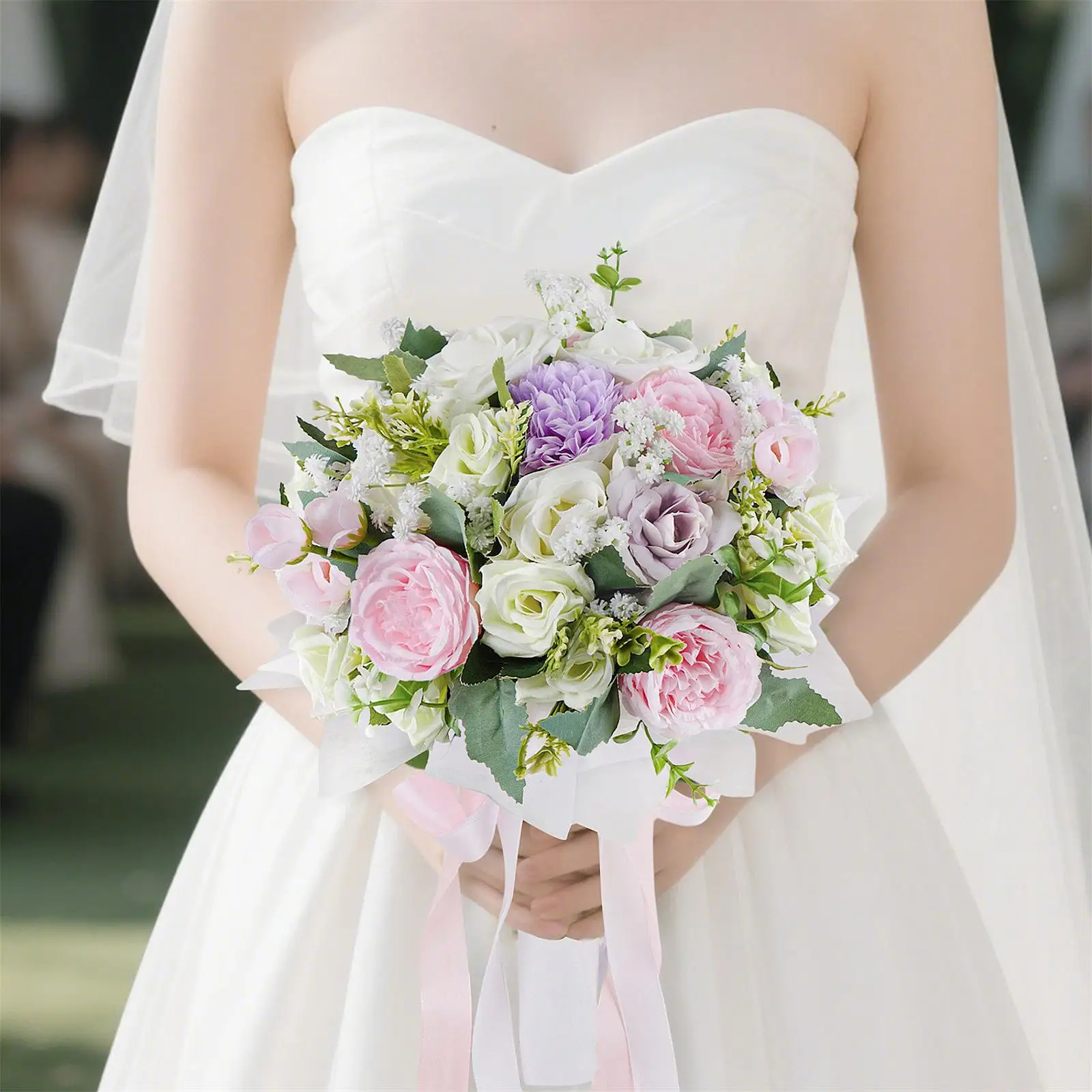 Wedding Bride Bouquets Elegant Wedding Accessories Artificial Bridal Bouquet for Party Wedding Photo Prop Anniversary Decoration Wedding Bride Bouquets Elegant Wedding Accessories Artificial Bridal Bouquet for Party Wedding Photo Prop Anniversary Decoration