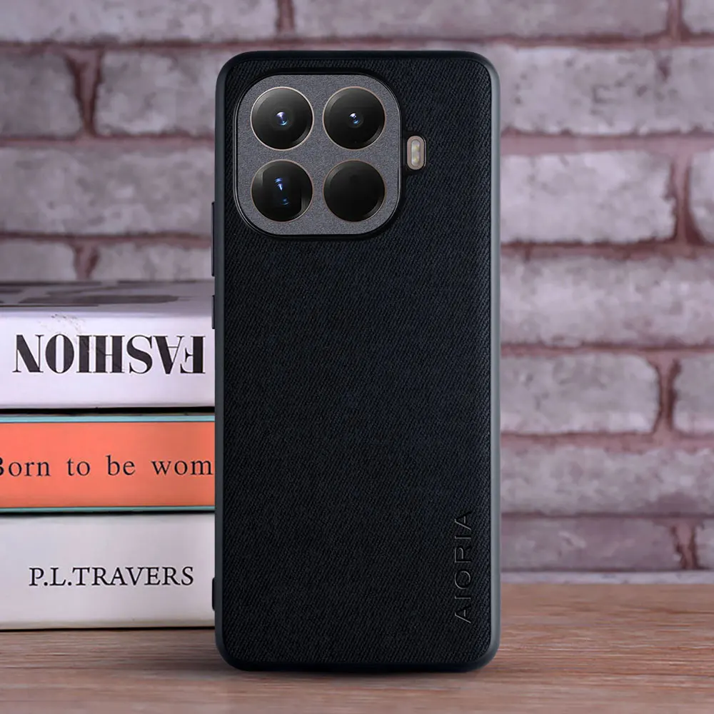 Luxury Textile Leather Phone Case with Soft TPU and Hard PC Materials