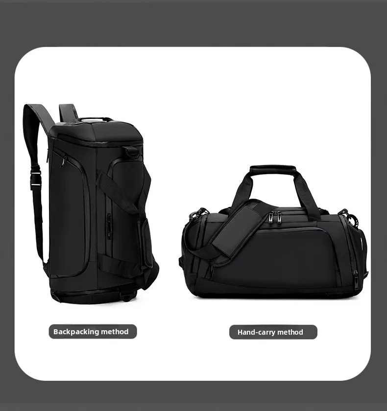 Large Capacity Gym Bags Multifunctional Men Travel Luggage Bag with Shoe Pockets Casual Sports Dry Wet Sepration Fitness Handbag 23
