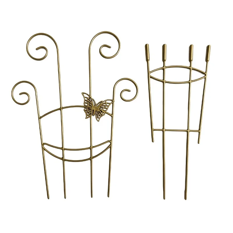 Traliccio per Piante Rampicanti Supporto per Piante Palo da Giardino Struttura in Ferro per Fiori Decorazione da Giardino - immagine 5