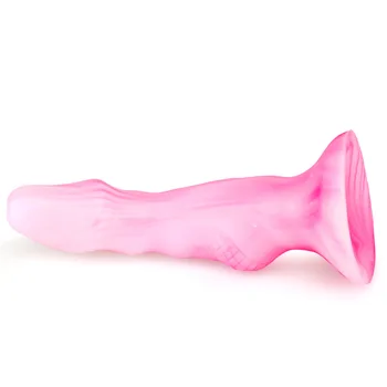 Soft Dildo Silicone Animal Wolf Dildo Colorful Realistic Dog Penis Sex Toys for Women Lesbian Knotted Dildos Sex Shop 4