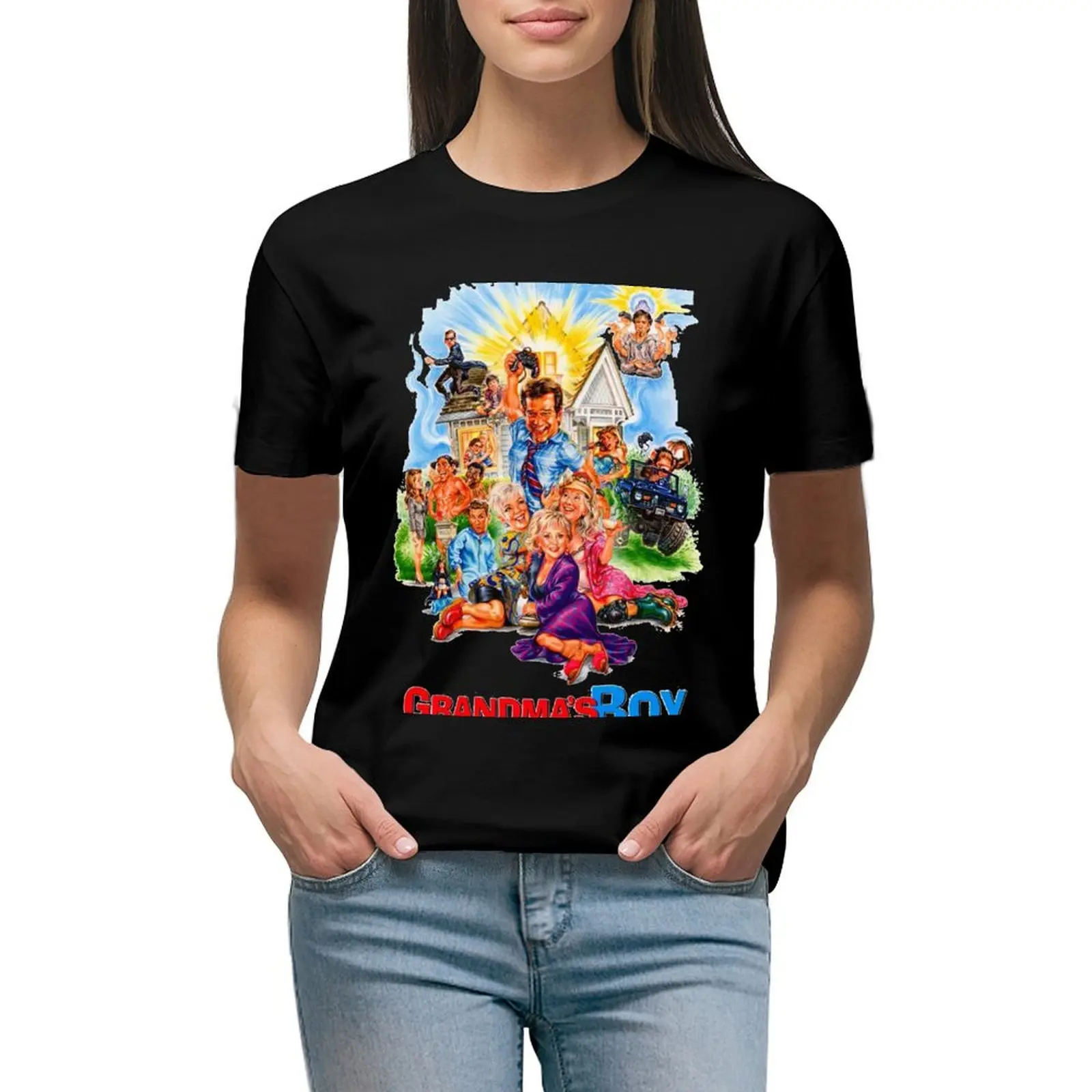 

Grandma's Boy Tee T-shirt anime clothes korean fashion black t-shirts for Women