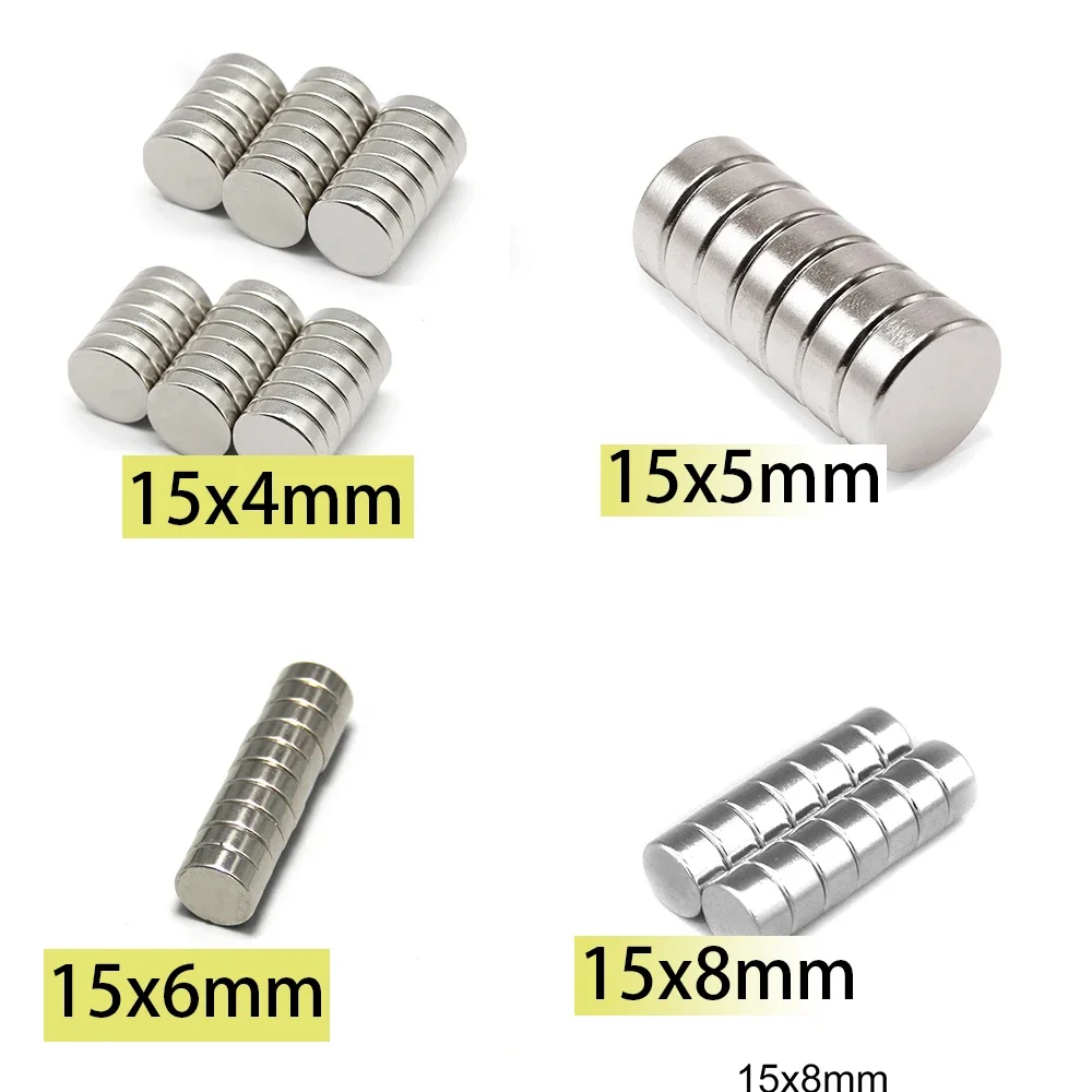 

N35 15x4 15x5 15x6 15X8 Magnetic Superpower Neodymiumthere Layer Rare Earth Magnets Nickle Coating Search Magnetic Fridge DIY