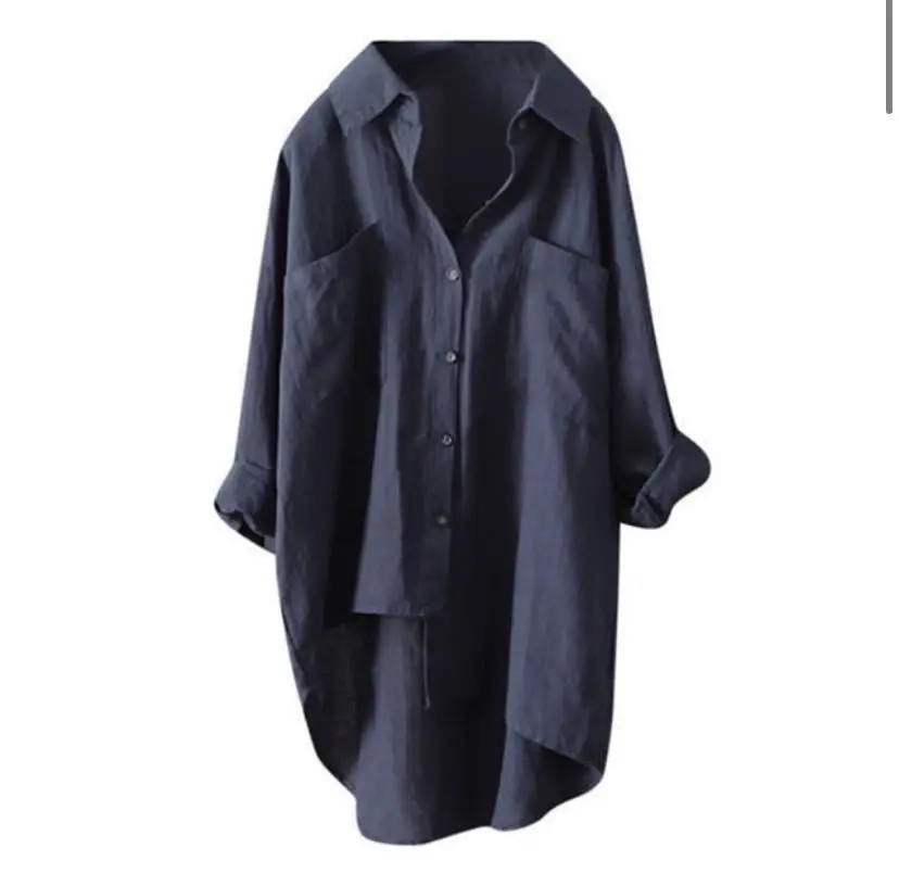 New Oversize Blouse White Long Shirt Women Casual 4XL Loose Temperament Long Sleeve Shirt Cotton Bottoming Casual Tops