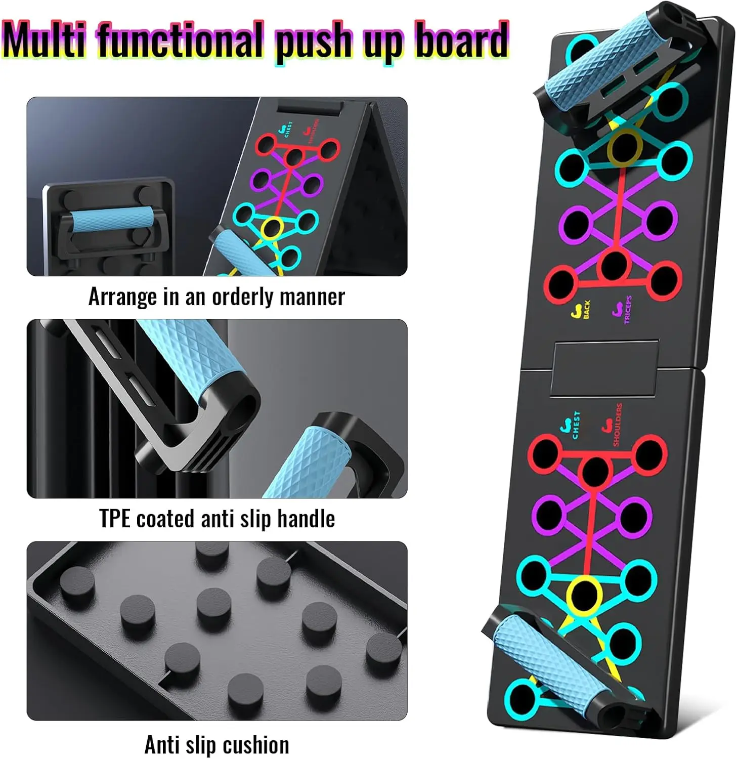 Push Up Bar Set Portable Multifunctional Foldable Fitness Equipment For Chest Abdomen Arms/Back Training push up bar
