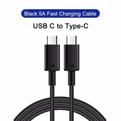 Super Fast Charging PD 45W USB Type C Data Cable - 1m (Black X 1)