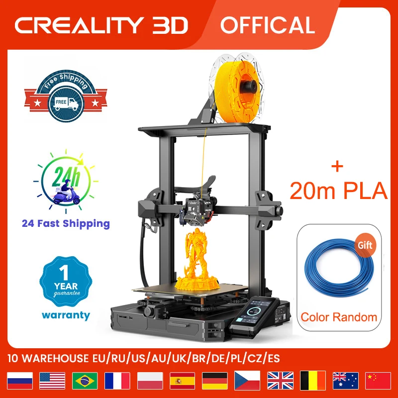 Creality 3D Printer Ender-3 S1 Pro Official CR Touch Automatic Levelling High-performance Printer With 32Bit Silent Machine