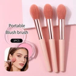 3 - Piece Luxe Soft Fiber Makeup Brush Set (Pink)