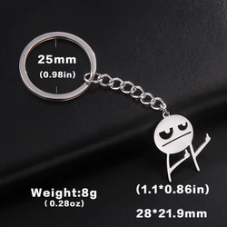 Teamer Cute Trendy Stickman Keychain Pendant 2024 Gift Accessory (Gold color)