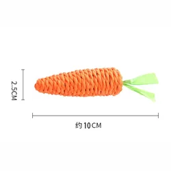 Interactive Bite-Resistant Carrot Cat Toy with Sound and Teeth Cleaning (Small)