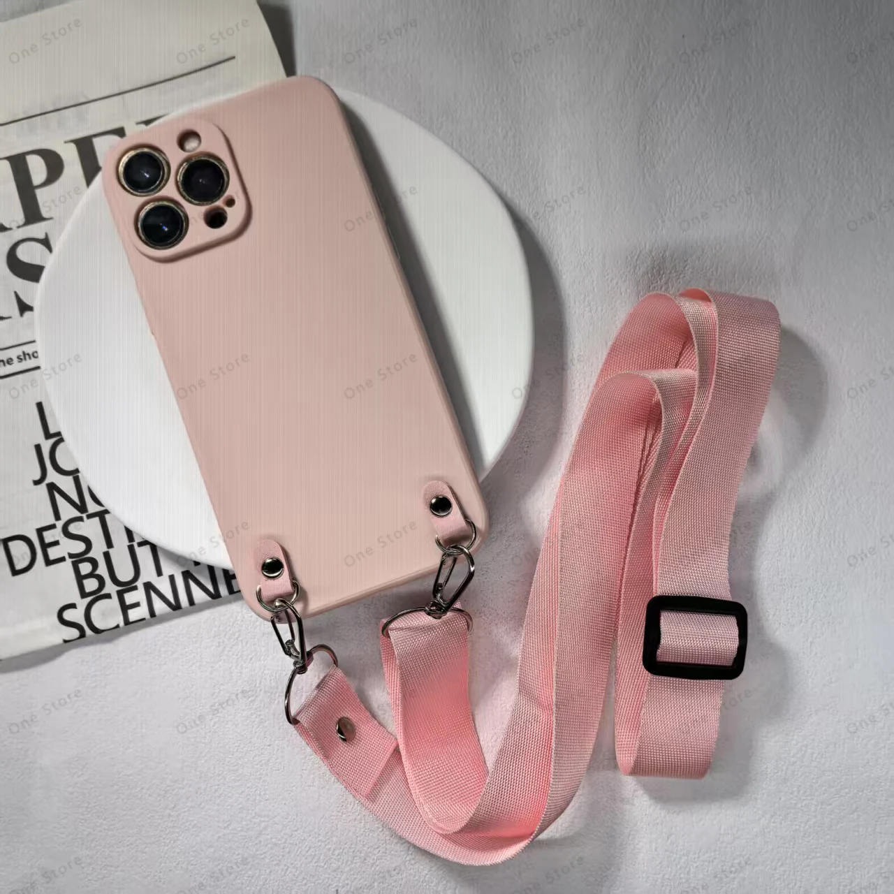 Versatile Crossbody Lanyard Necklace and Wrist Strap Phone Case with Cord Cover