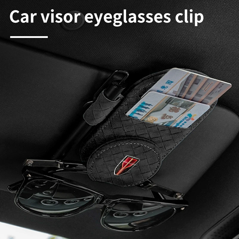 Car Sun Visor Organizer Pen Card Storage Clip Occhiali Da Sole Supporto Per Hongqi H5 H6 H7 H9 E-Qm5 Hs3 Hs5 Hs6 Hs7 E-Hs3 E-Hs9 Ls5