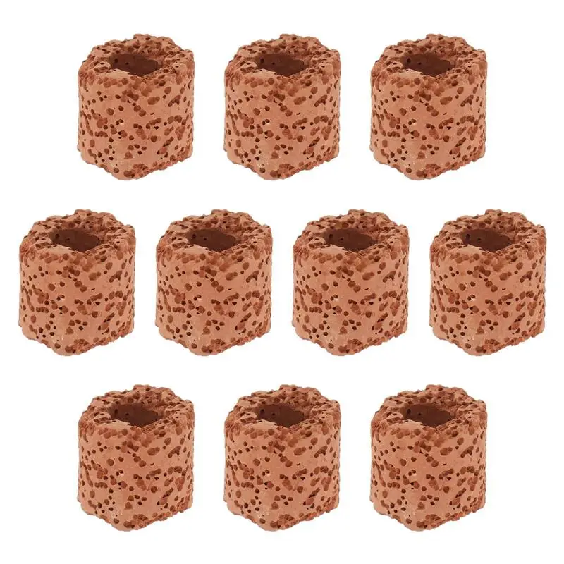 Aquarium Ceramic Holder For Plants Weights Pot Aquatic Filter Fish Tank Media Aquarium Breeding Isolation Box Function 10pcs fish tank ornaments,fish tank decorations,aquarium ornaments,mini landscape ornaments,aquarium plant holder