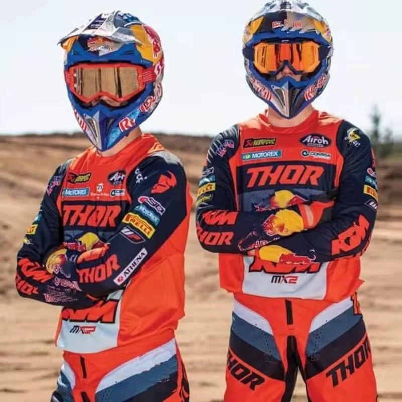 

Orange MX Motocross Racing Gear Set Motorbike Outfit Men's Enduro Off-road Pants & Jersey Combo ATV UTV MTB Bicycle Jersey Set