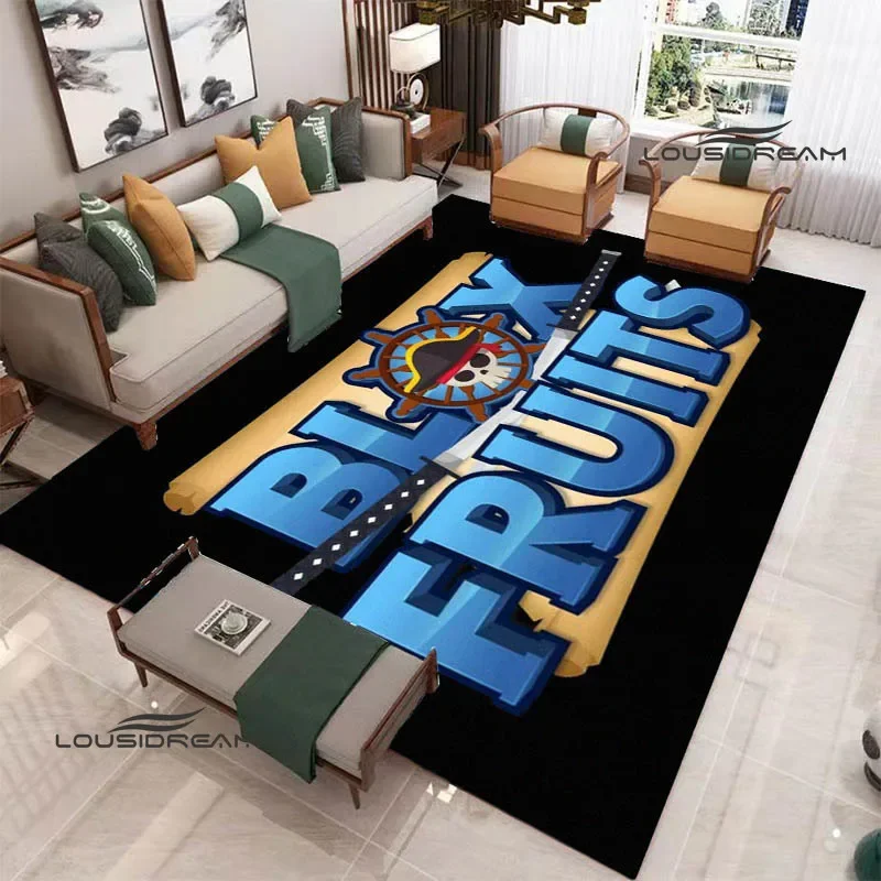 3D game B-blox fruits printed carpet Non-slip carpet bedroom decoration living room decoration washroom floor mat birthday gift Floor Mat Plush Rug Decorative Carpet Plush Carpet Non Slip Carpet Plush Play Mat
