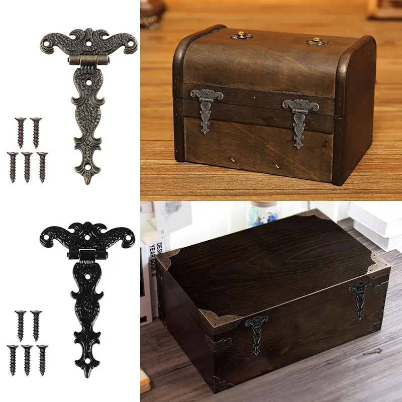 Stainless Steel Door Hinges Furniture Hinge Wooden Box Hinge Cabinet Door Hinges Cabinet Hinges Zinc Alloy Cabinet Door Butt Hinges Vintage Large Decorative Jewelry Wooden Box Furniture Hardware Fitting 113*69mm