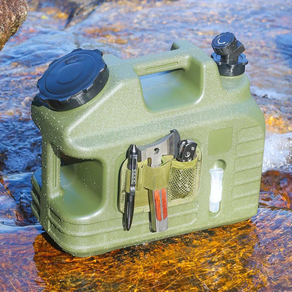 5-13L Outdoor Camping Water Bucket Portable Drinking Water Bag No Leakage Large Capacity Tank for Car Truck Travel Driving