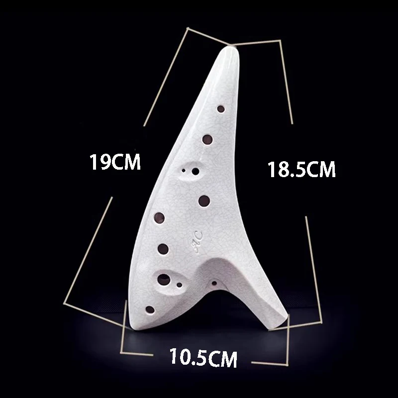 Resin Ocarina 12 Hole AC Tuning Beginners Wood Grain Ocarinas Professional Alto Tone C Ocarina Music Instruments for Children