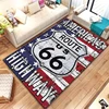Route 66 Carpet for Living Room Home Decorations Hallway Balcony Long Rugs Motorcycle Anti-slip Floor Mat Bedroom Bedside Mat 5