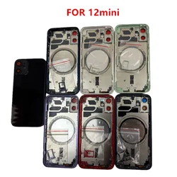 Durable Battery Back Housing Glass Cover with Side Components (12 Mini black   5g)