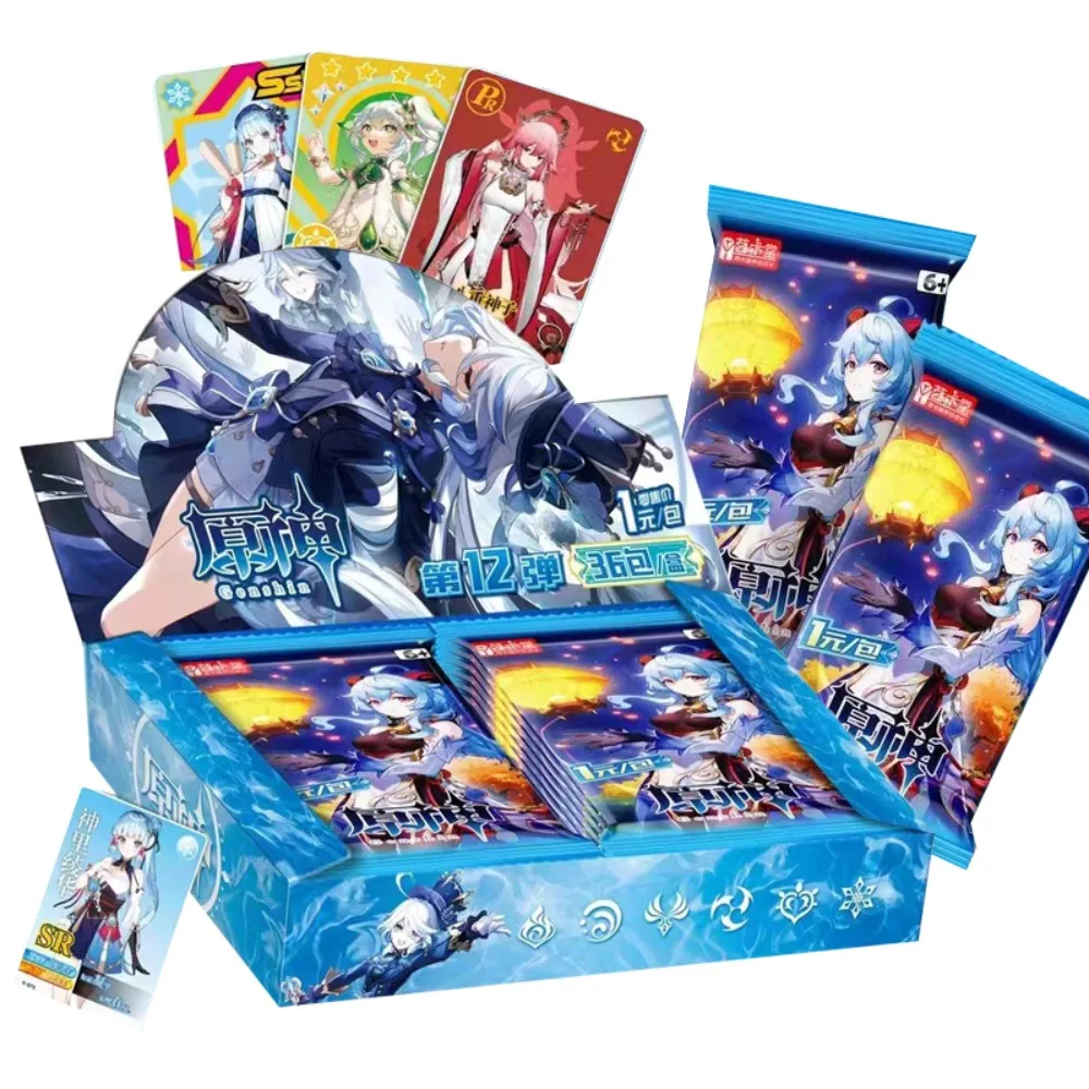 Genshin Impact Cards Fantasy Adventure Game Tcg Rare Hidden Trading Collection Card Anime Battle Cards For Children Gift Toys