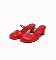 Summer Cover Toe Women Mules Slippers Elegant Slip On Singbacks Slides Ladies Outdoor Street Style Sandalias