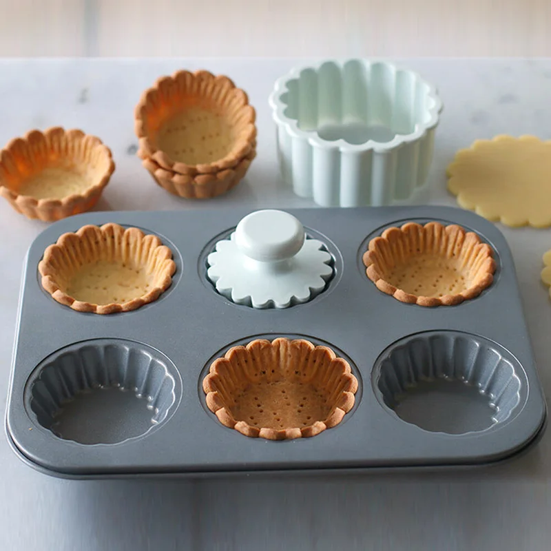 Carbon Steel Flower Lace Bakeware Mold Mini Cupcake Biscuit Mold Cookie Fruit Egg Tart DIY Mould Kitchen Pastry Baking Tool image_1