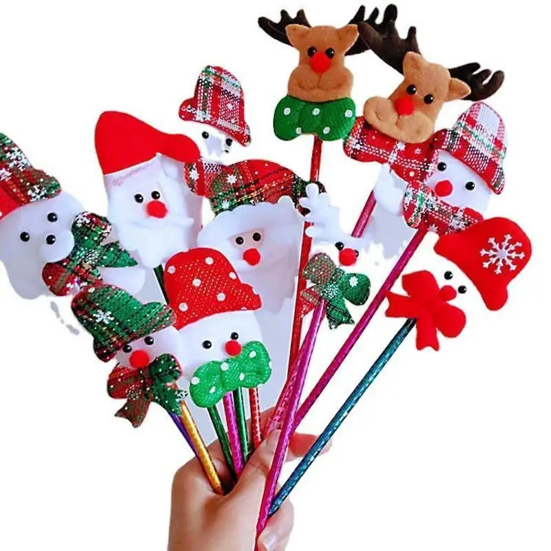 1/4Pcs Christmas Ballpoint Pens Creative Santa Claus Snowman Reindeer Neutral Pens Student Holiday Gifts Office Supplies