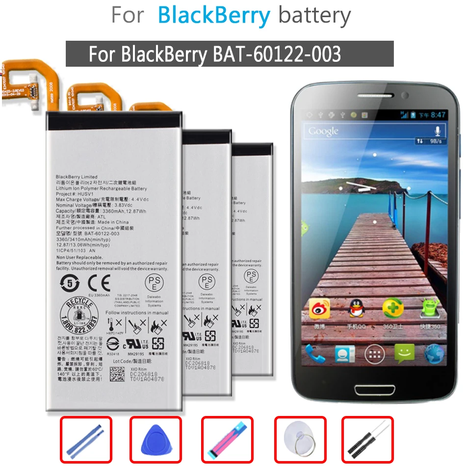 Bat-60122-003 Batteria Da 3360Mah Per Telefono Cellulare Blackberry Priv