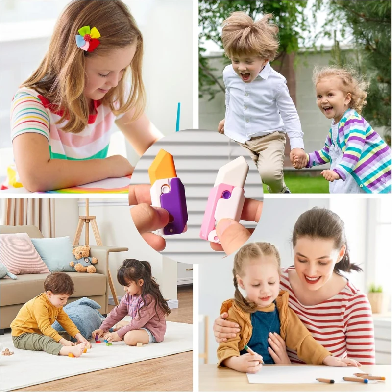 Funny 3D Carrot Knife Toy Eraser Sensory Toys Anxiety Stress Relief Eraser 1 Pcs
