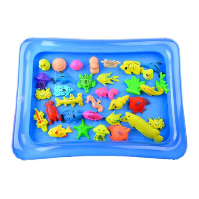 50PCS Summer Children Fishing Toy Set Magnetic Baby Parent-child Game  Interactive Development Intelligence Beach Water